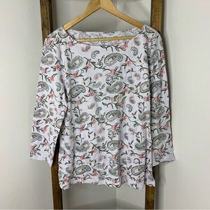 Loft Outlet Floral Paisley Women's Top Size XL